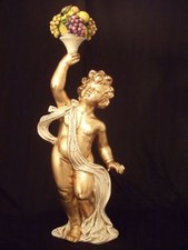 STATUA ANGELO PUTTO CON FRUTTA
