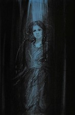 Attesa nella sera - Riccardo Benvenuti - Dipinto a Olio 20x30 Oil Painting