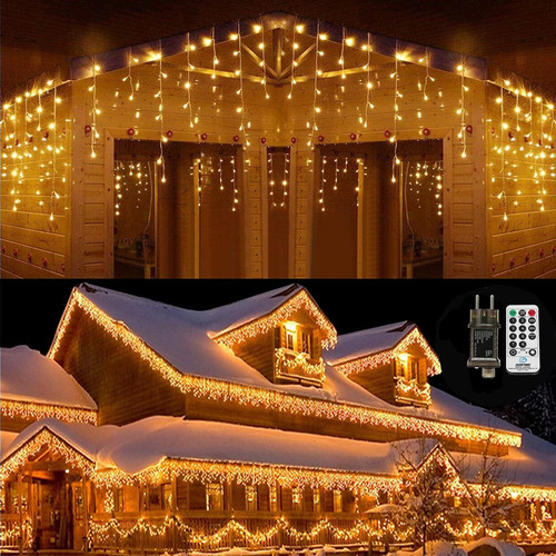 Luci natale esterno - esterno, cascata