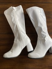 Stivali Gogo Pleaser Funtasma 70S discoteca tacco a blocco al ginocchio adulti donna retrò US9