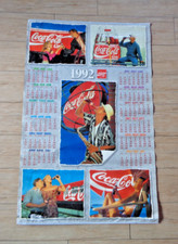 COCA COLA 1992 CALENDARIO MANIFESTO PROMOZIONALE POSTER VINTAGE