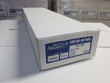 2 rotoli carta plotter CAD a getto d'inchiostro 36" x 300' 20 libbre Bond 2" Core grande formato