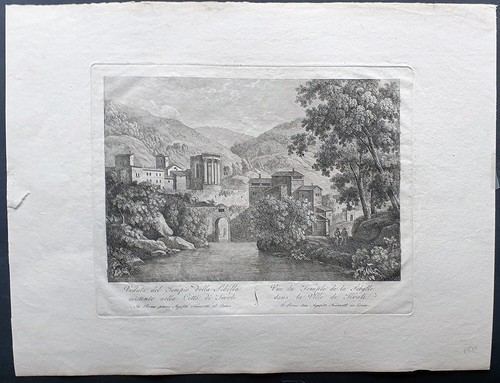 Stampa antica tempio sibilla - stampa,