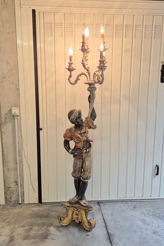 Lampada terra statua moro - lampada,