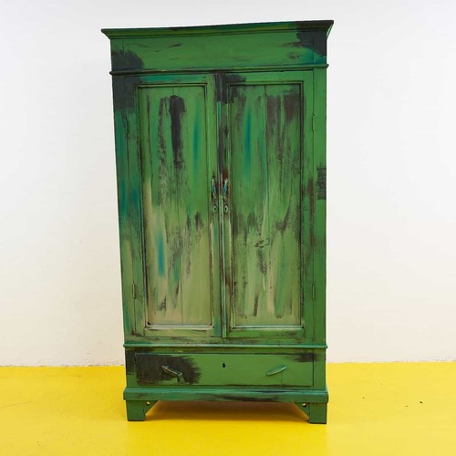 Armadio vintage verde - verde, retro