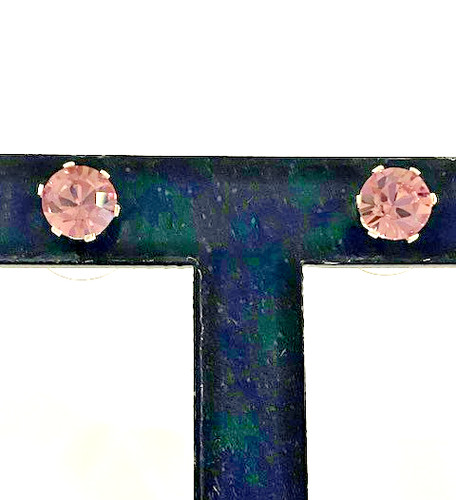 Orecchini perno rosa - rosa, antico
