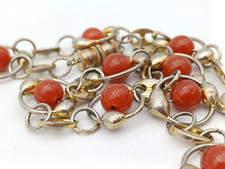 CORNIOLA , COLLANINA A CATENA VINTAGE '70