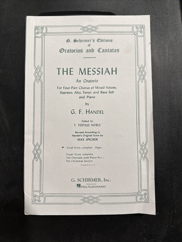 The messiah oratorio for - the,