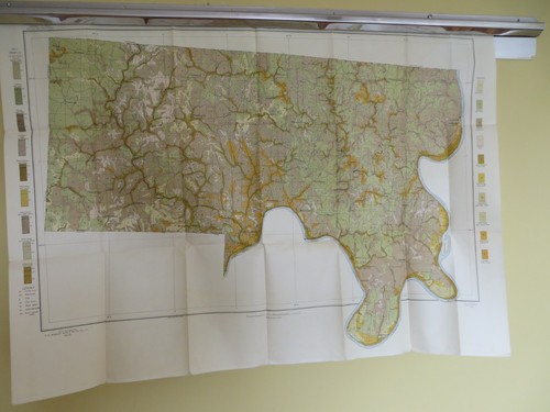 1906 antica mappa contea - , di