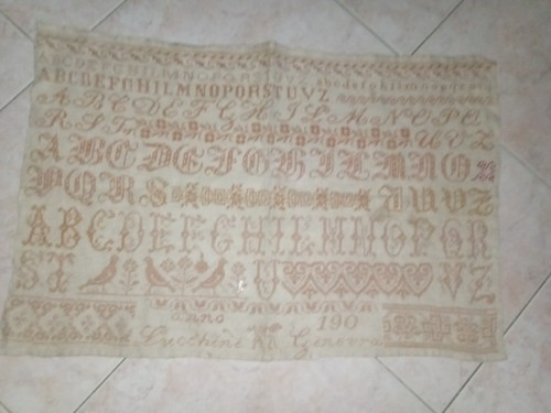 Arazzo ricamato punto croce