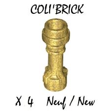 Lego 64567 - 4x Minifig weapon lightsaber hilt straight laser - Pearl gold- NEUF