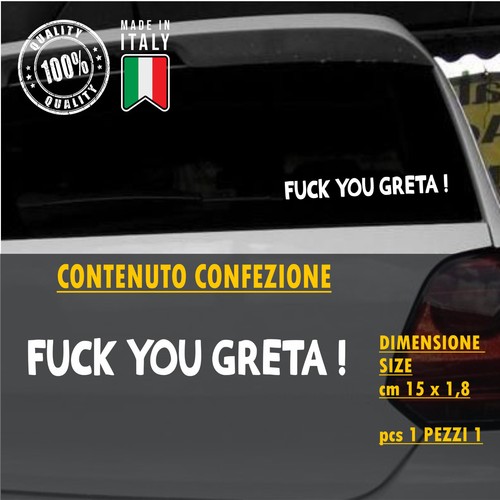 Adesivo scritta fuck you - , greta