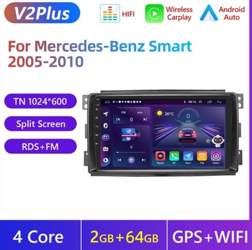 Radio din per smart 451 - radio, 9"
