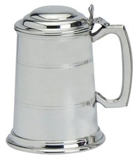 Pewter tankard with - pewter,