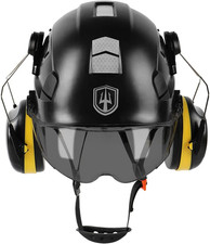 Casco Protettivo Da Lavoro Con Visiera Trasparente E Protezione Dell'Udito, Casc