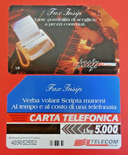 Scheda telefonica telecom fax - telefonica, "fax