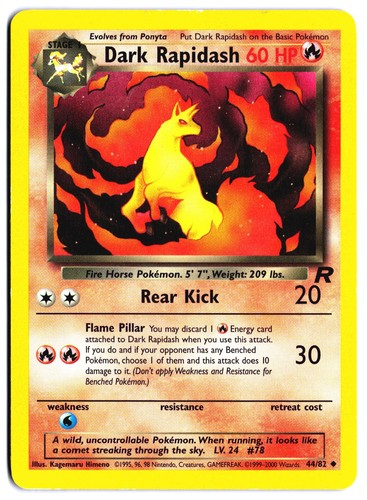 Dark rapidash uncommon - dark, team