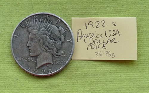 Dollaro 1922 argento usa pace - 1922,