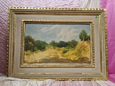 Agostino Zucchini (Bologna, 1874-1972) "Paesaggio" Olio faesite 29x50 cor C10 ^