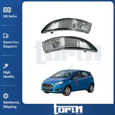2x Lente Indicatore Specchietto Ala Porta Sinistro e Destro Adatto a Ford Fiesta 2008-2017