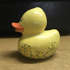 VTG Yellow Duck Bank Figurine