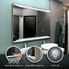 Specchio LED BIRMA | 3 colori di copertina | Interruttore