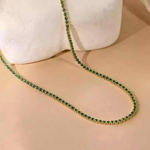 Collana tennis donna smeraldo