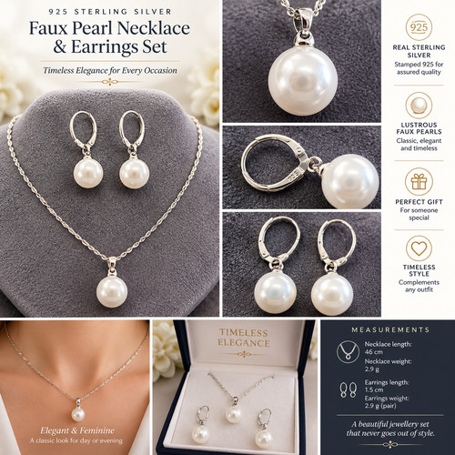 Set collana orecchini perle - set, e