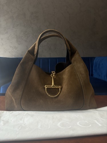 Gucci horsebit bag suede - gucci,