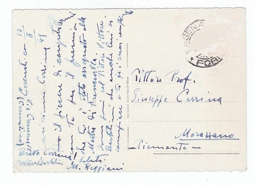 Cartolina autografo mauro - cartolina,
