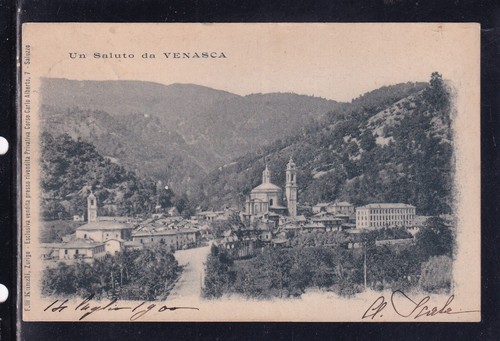 Cartolina saluto venasca - un, da