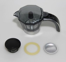 CARAFFA + GUARNIZIONE + DOCCETTA  ALICIA DE LONGHI 2 TAZZE EMK2 EMKE21 EMKP21