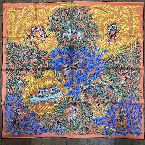 Hermes 100 silk - la, promenade