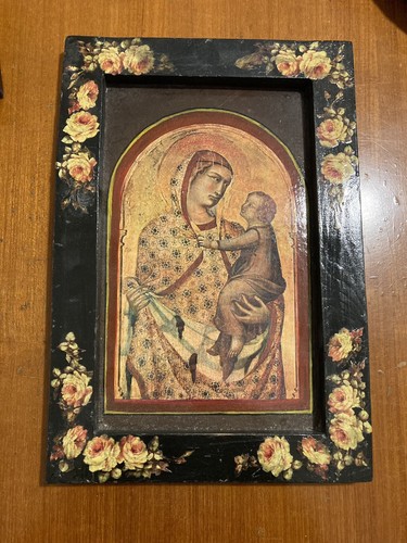 Icona legno decoupage - legno,