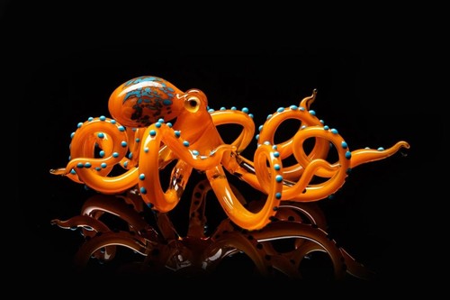 Scultura polpo vetro - in,