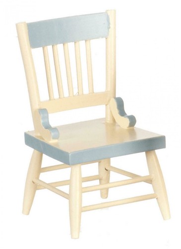Sedia miniatura blu - miniatura, crema