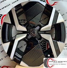 4 CERCHI IN LEGA ORIGINALI RAGGIO 17 PEUGEOT 2008 NEW NERO LUCIDO DIAMANTATO