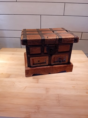 Antico baule scrigno legno - scrigno,