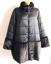 MARINA RINALDI VOYAGE Imbottito Nero con Finiture Ecopelliccia  tg 27=56 IT