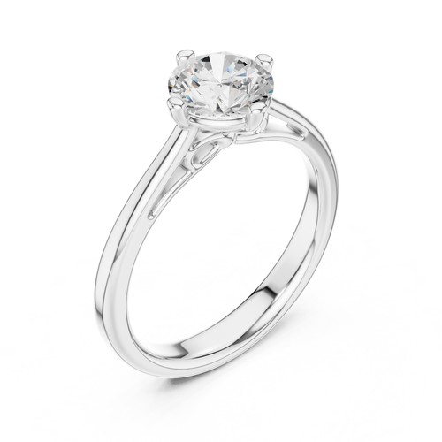 Anello solitario diamante - 1,