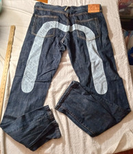 EVISU Jeans Uomo 40 Blu Denim