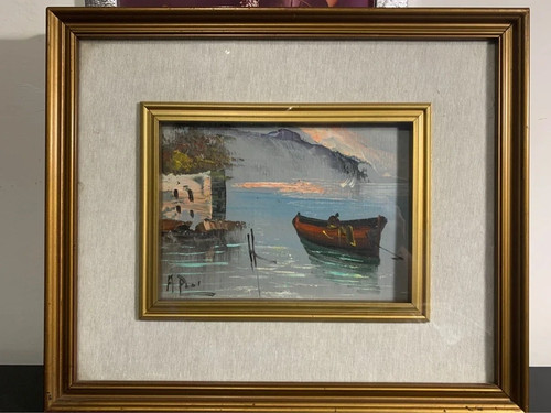 Dipinto olio paesaggio con