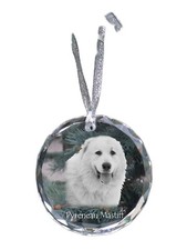 Mastino dei Pirenei medaglia di cristallo con cane Art-Dog
