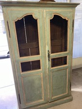 Libreria Laccata Epoca 800 Con Porte Grigliate