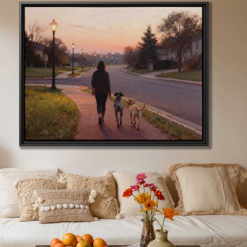 Quadro olio con cornice