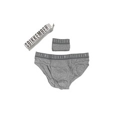 Bikkembergs Underwear Bi pack brief coppia Slip Uomo grigio logo taglia XL