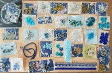  COD-F4 STOCK LOTTO mix BLUE  KIT STARTER BIGIOTTERIA charms perline perle beads