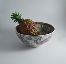 N5115s MERAVIGLIOSO CENTROTAVOLA CIOTOLA FIORI CINESE in PORCELLANA