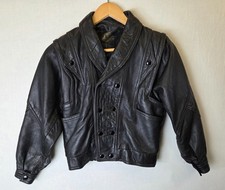 Giacca vera pelle nera made in