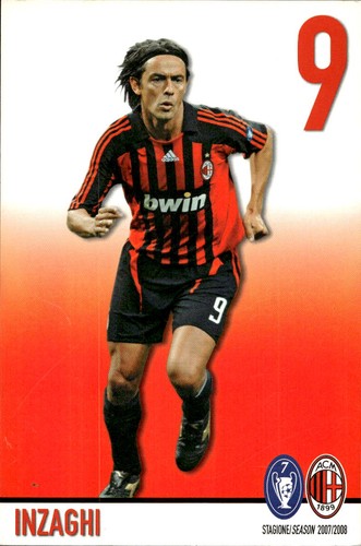 Cartolina calciatore inzaghi - calciatore, #